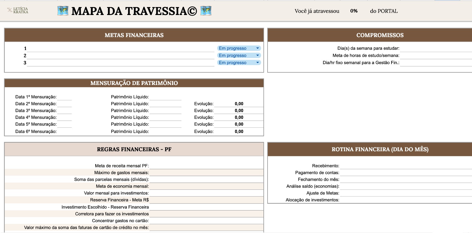 Tela do Mapa da Travessia
